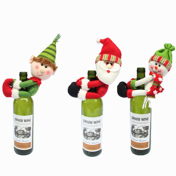 

2017 christmas snowman santa claus gift for wine bottle decorations supplies ornament home da decoracao de natal adornos navidad