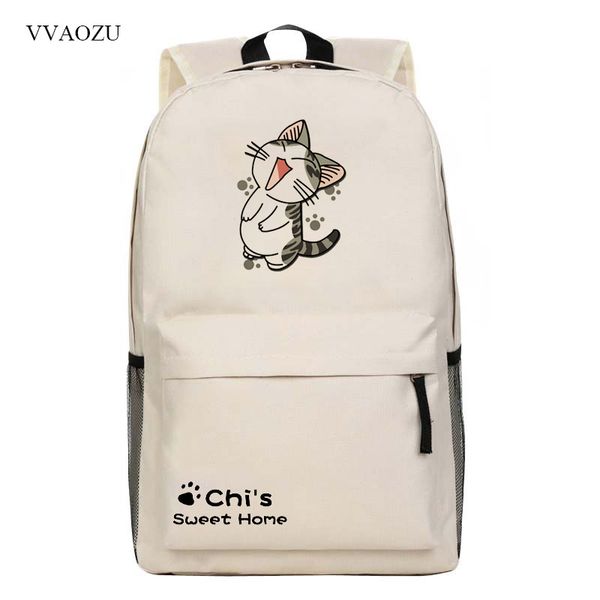 

cartoon anime chi's sweet home backpack chi cute cat printing nylon shoulder bag middle school student schoolbags kids gift