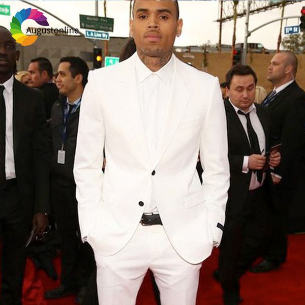 

white men suits for wedding groom evening party casual custom slim fit prom tailored tuxedo man blazer costume homme 2piece, White;black