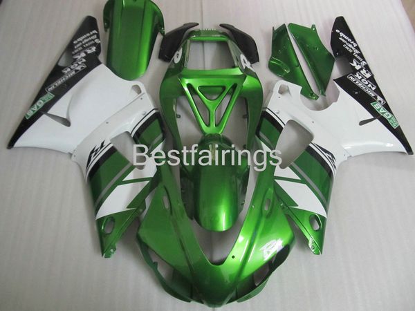 Hochwertiges Verkleidungsset für Yamaha R1 1998 1999, weiß, schwarz, grün, Verkleidungen YZF R1 98 99 CV25