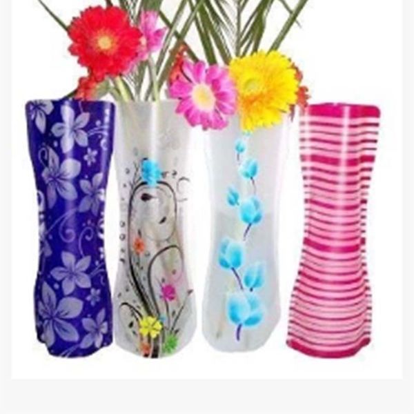 Unbreakable Foldable Reusable Plastic Flower Vase Creative Folding