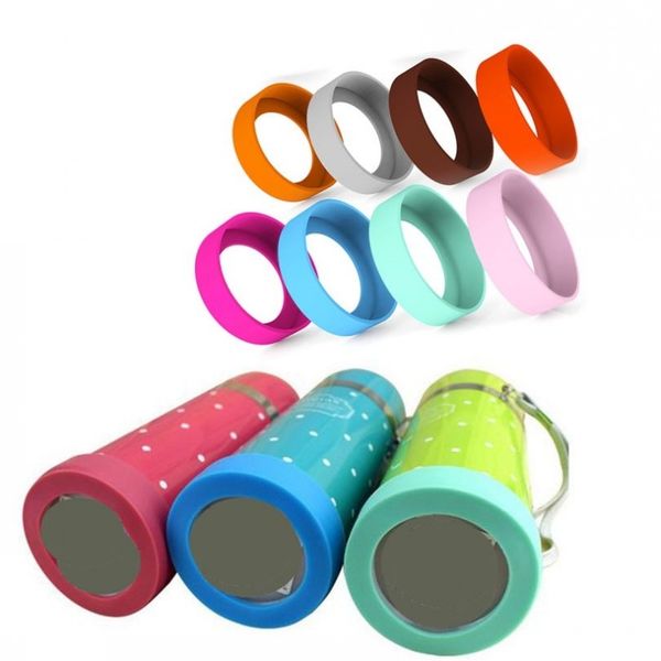 

silicone insulation pad for thermos cup mug non-slip coaster scratch-resistant water bottle holder vacuum flask sleeves