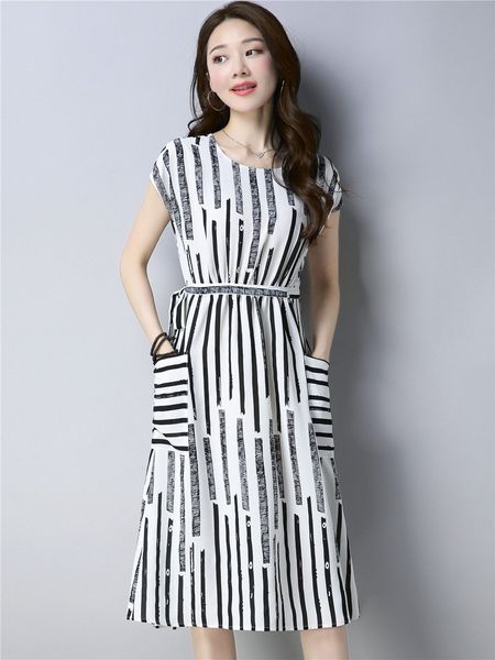 Summer Dress New Style Korean Dress Cotton And Linen Dress