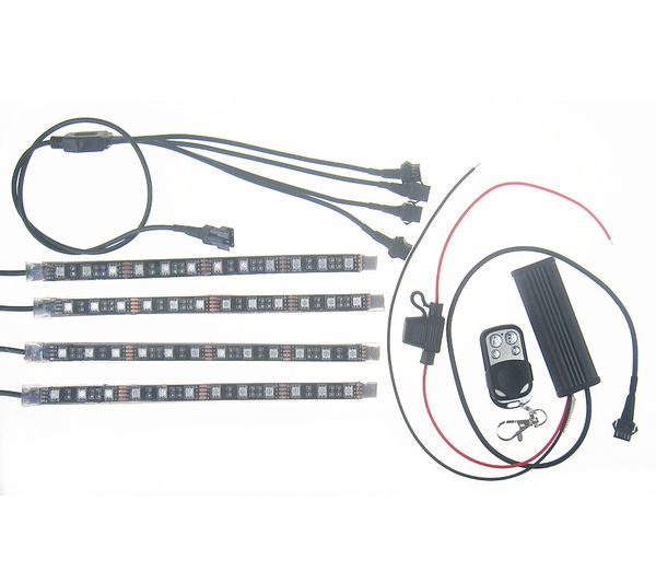 

atv utv trike suv колесо подвагонной светодиодное освещение kit 4pc 8-дюймовый водонепроницаемый rgb пробки светодиодные ленты и удаленный