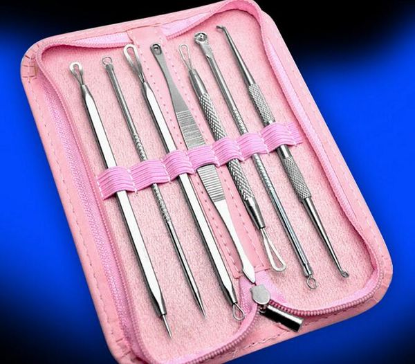 

7pc et blackhead remover tool kit pimple blemi h extractor acne remover tool et make up beauty tool kit black head whitehead needle