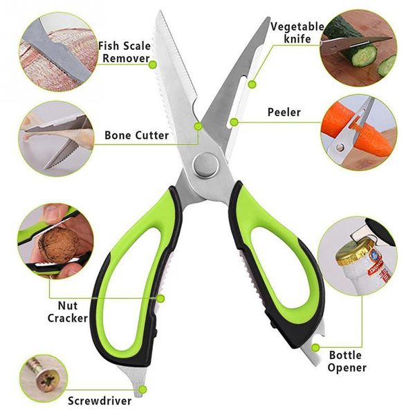 Kitchen Scissors Meat Cutter 7 In 1 Multi Functional Come Apart