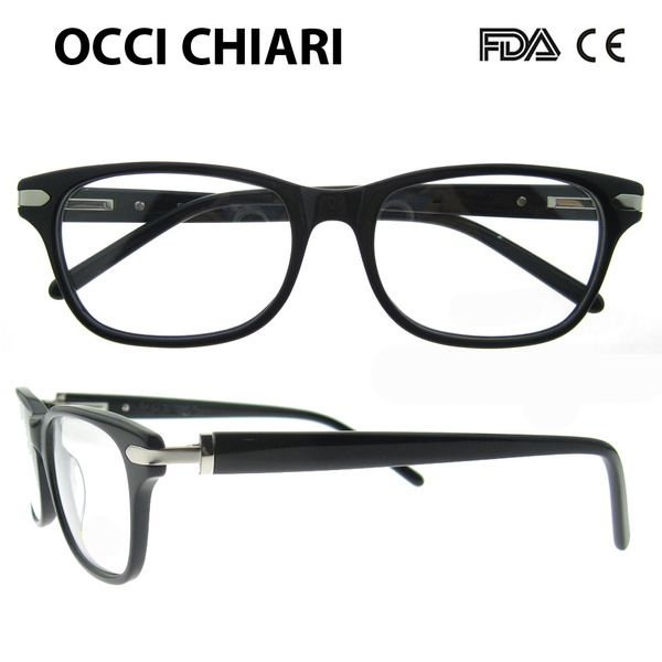

occi chiari eyeglasses frames women vintage retro demi full rim optical myopia eye glasses clear lens spectacles gafas w-corone, Silver