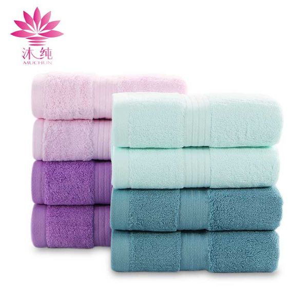 

muchun brand soft washrag single color jacquard satin craft nature cotton fabric rectangle face towel 34 cm*76 cm