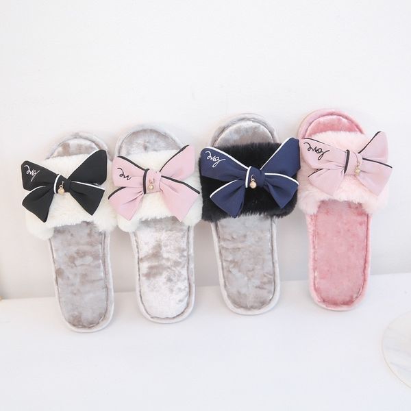 

spring fashion home velvet rabbit plush tow female sweet light incense rabbit tie tow, Black