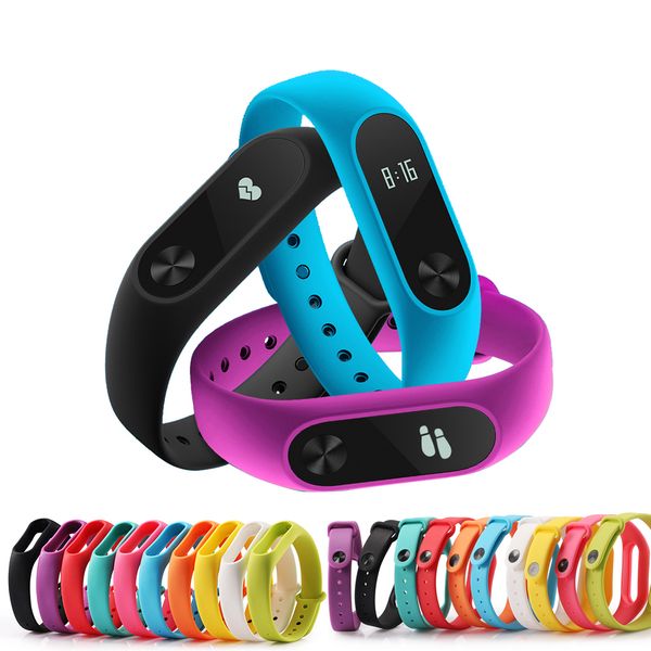 

smart accessories for mi band 2 strap silicone wearable replacement bracelet for xiaomi mi band 2 colorful wrist strap