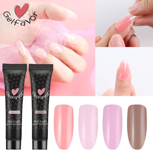 

15ml nail art poly gel nails builder extension uv led gel nail diy extension tool @me88, Red;pink