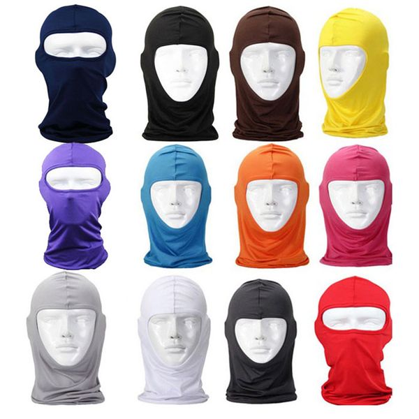 

new classic lycra ski face mask bike bicycle cs sports football mask balaclava headband headgear halloween face #2a, Black