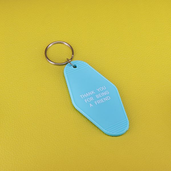 

golden girls inspired thank you for being a friend key tag shady pines retirement home keychain, Silver