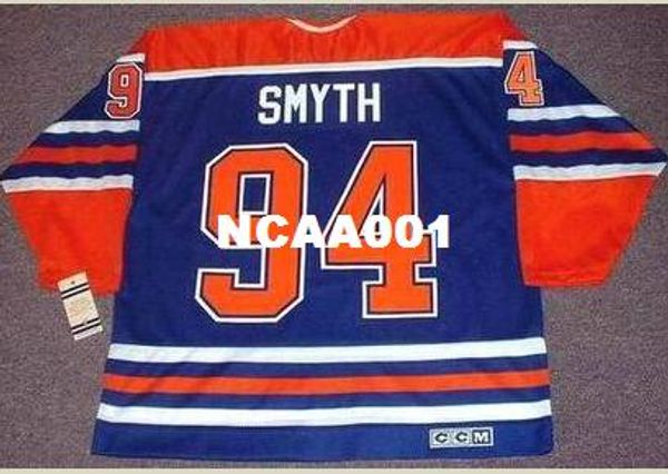 

мужчины #94 райан смит эдмонтон oilers 2006 ccm старинные ретро хоккей джерси или пользовательские любое имя или номер ретро джерси, Black;red