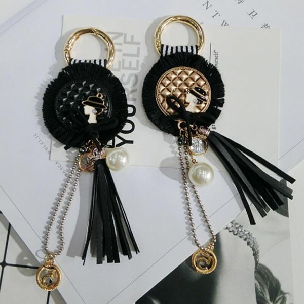 

vintage chaveiro leather keychain tassel key chain gifts for women llaveros mujer car bag accessories key ring, Silver
