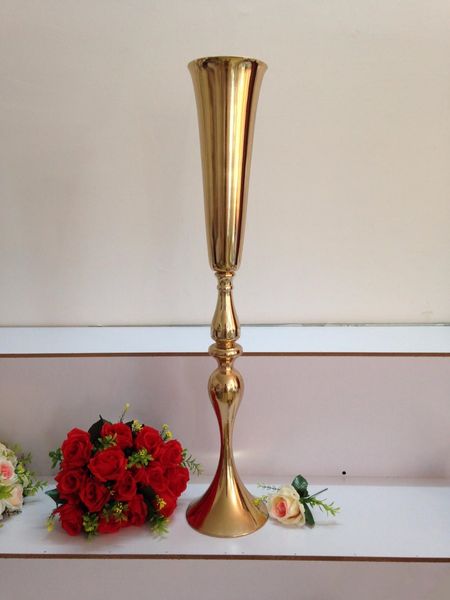 88cm Tall Gold Wedding Table Centerpieces Metal Flower Vases