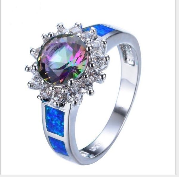 

new accessories: classic fashion purple diamond ring, Silver