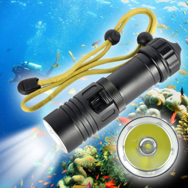 

2000lm xm-l2 led waterproof diving flashlight portable underwater 100m dive mini flash light lamp torch for fishing bike riding