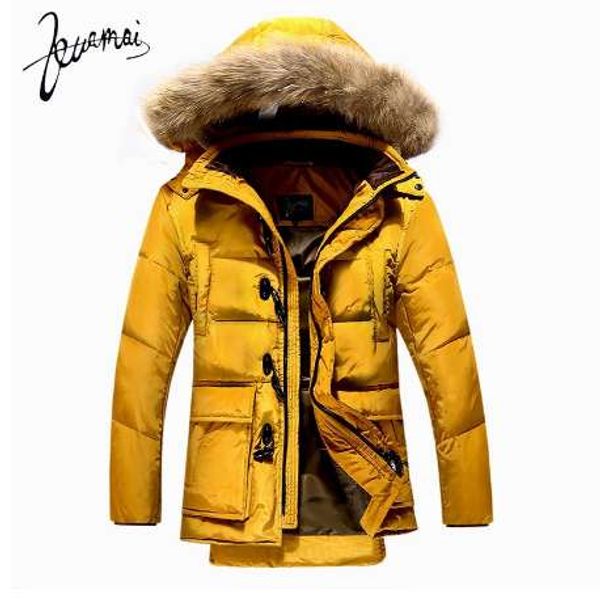 

kuamai men down jacket brand clothing casual winter jacket men nagymaros collar zippers duck down jacket men, Black;brown