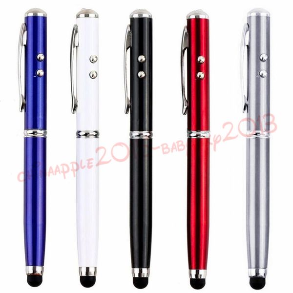 

4 in 1 touch pen led torch touch screen stylus ballpoint pen for ipad iphone 6 7 8 samsung tablet pc mp3