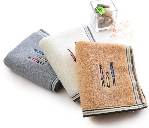

cotton towel simple family embroidered face towels super soft comfortable gifts bathroom hair towels 34*74 cm