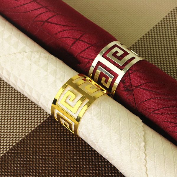 

stainless steel napkin rings l wedding supplies party table decoration accessories napkin cloth ring gold/silver