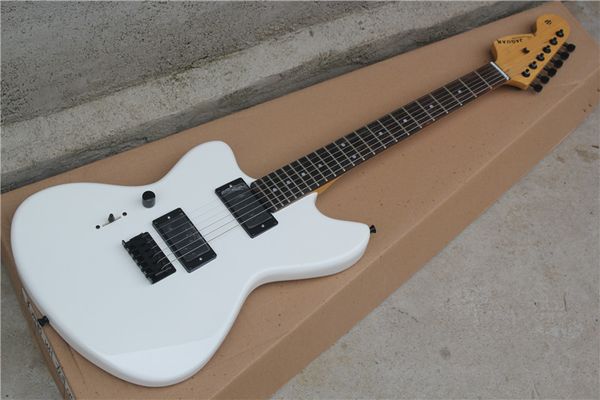 

jazz master jim root electric guitar signature style matte black white left hand special