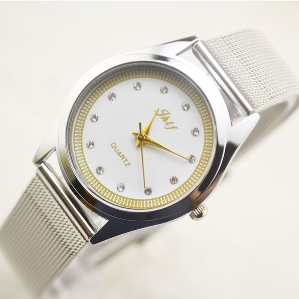 

jhlf watches men's net with simple fashion women watches, leisure waterproof quartz watches lovers authentic, Slivery;brown