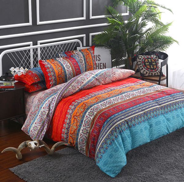 Biancheria da letto Bohemian Set 3 4 PZ Mandala Cover Duvet Set Set foglio Flat Federa Twin Full Queen King Size Biancheria da letto