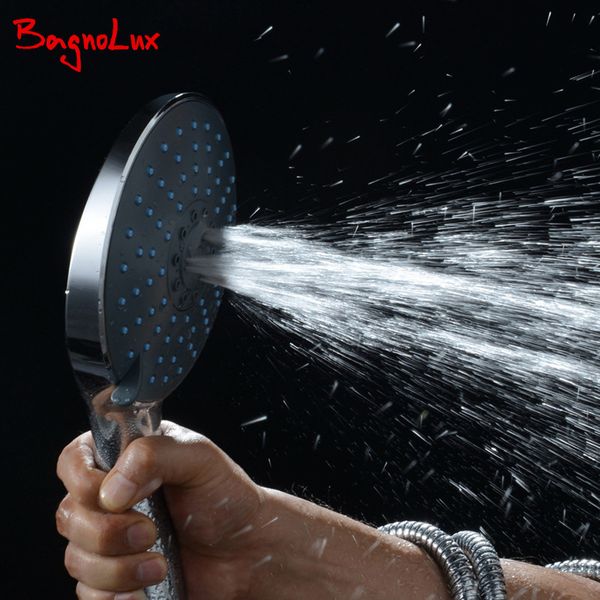 

new patenty design chrome extra large round 7 function handheld shower head bath showering system replacement part