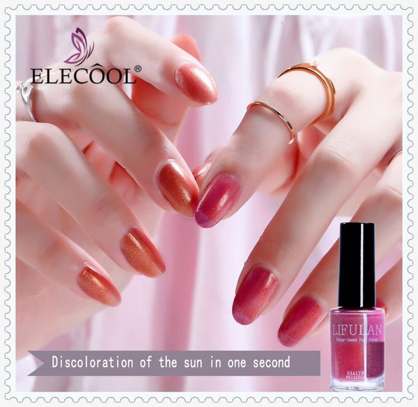 

8ml gradient peel off thermal nail polish sunlight sensitive color changing hybrid lacquer varnish 6 colors nagellak tslm1