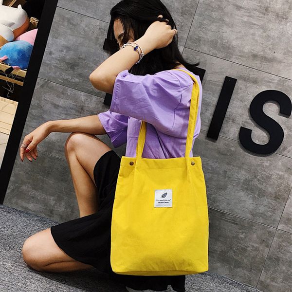 

bags for women 2018 women corduroy shopper tote ladies casual lady's bag foldable reusable shopping beach bag bolsa feminina