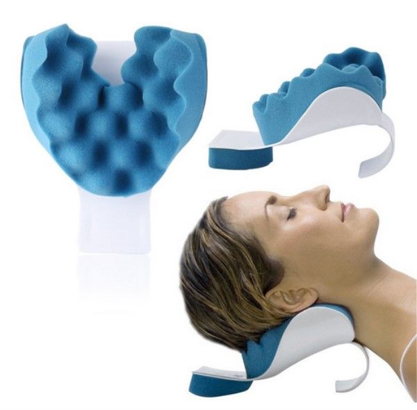 

massage pillow neck shoulder body revitalizer neck shoulder back spine relaxing ease massage support, Silver