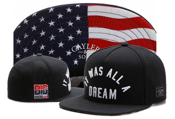 

Cayler Sons это было все мечта флаг США Мужчины Женщины Snapback хип-хоп шапки унисекс спорта на открытом воздухе бейсболки шляпы кости Оптовая
