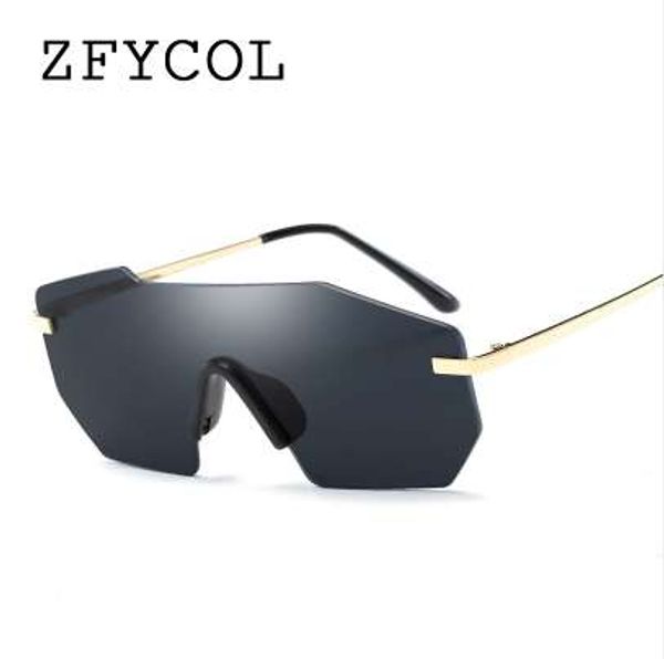 

women sunglasses glasses mirrored rimless unique fashion oversized for women/men zfycol lens sun sdr12 hnofj, White;black