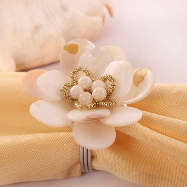 

flowers crystal napkin button, napkin rings for weddings, dinners, parties, or everyday use