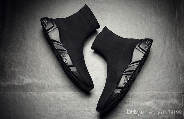balenciaga speed trainer black on feet