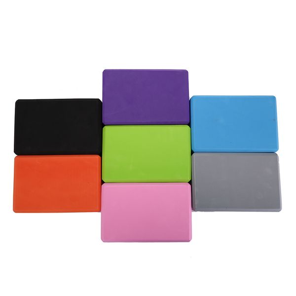 

1pc eva foam yoga block brick pilates sports exercise gym workout stretching aid body shaping health training 7 colors