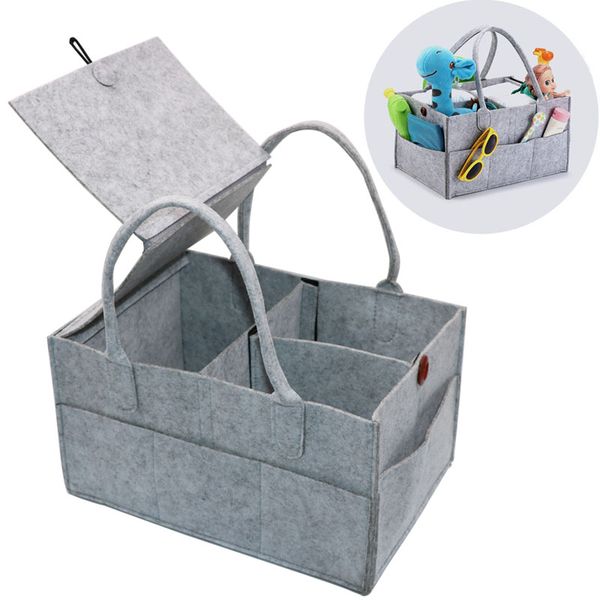 

foldable baby diaper caddy organiser/removable lid storage bag kid toys portable bag/box for car travel changing table organizer