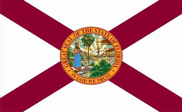 

florida state button flag,90*150cm ,100% polyester, banner,digital printing