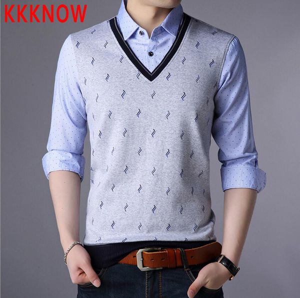 

kkknow men's shirts fashionable red patchwork casual shirt two shirts, White;black