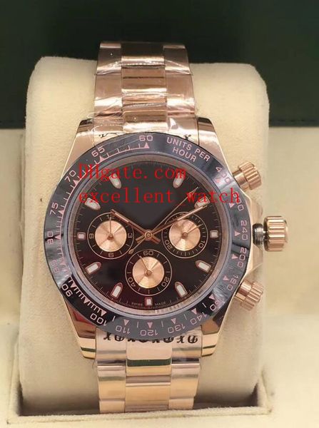 

5 style sell fashion watches 40 mm 18k rose gold 116505 116515 asia 2813 automatic mechanica men's watch wristwatch, Slivery;brown