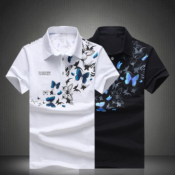 

casual chinese style design plus size m-5xl shirt men print, White;black