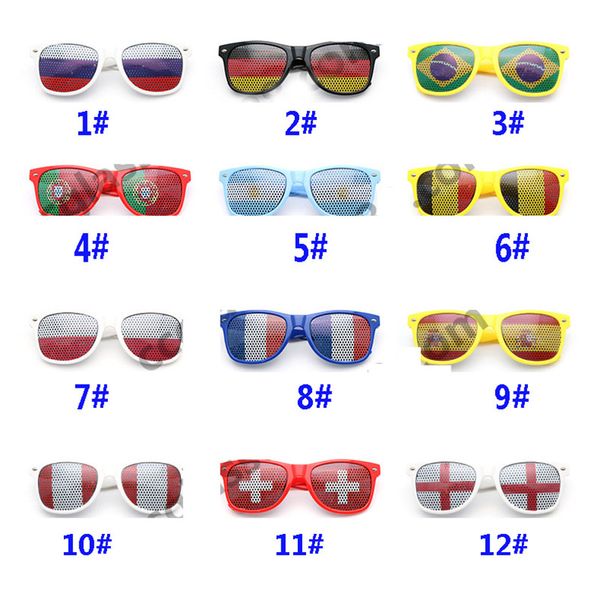 

36 style bar party fans sunglasses for national flag world cup football festival fans sunglasses party favor gifts dhl ship wx9-498