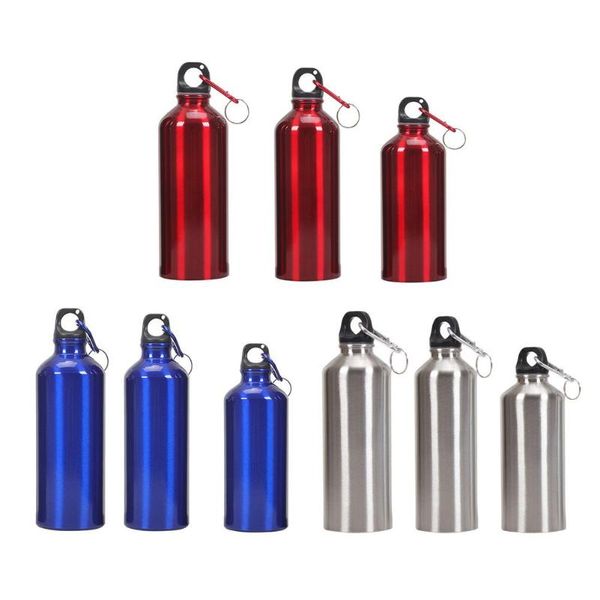

water bottle 400ml 500ml 600ml outdoor exercise aluminum portable outdoor bike sports water bottle drinking kettle with lid