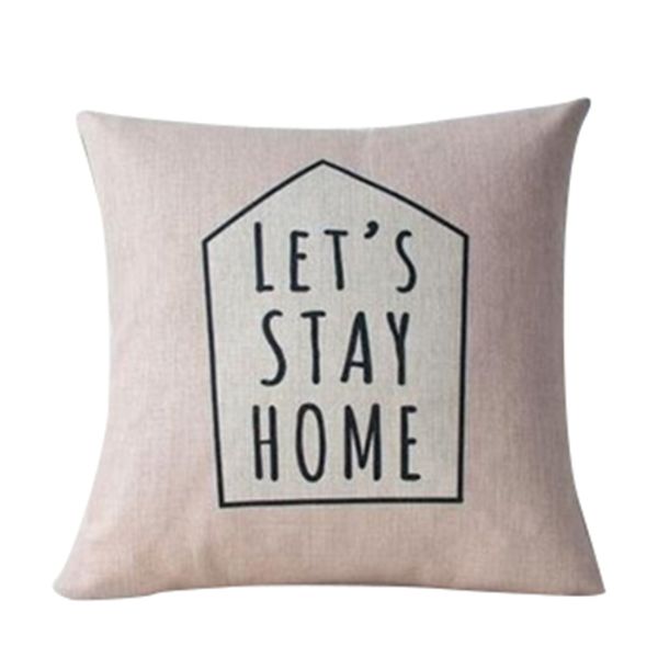 

nordic deer animal quote balloon linen pillow case decorative #3