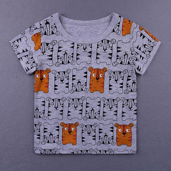 

2018gray boys summer 2018 kids tales children t shirts boys clothes kids tee shirt cartoon animal cute print baby boy clothing, Blue
