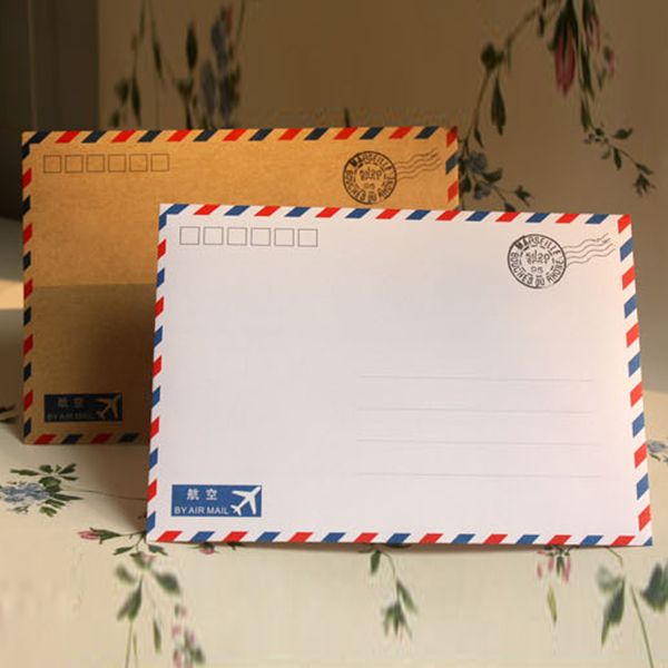 

new white kraft concise solid air-mail kraft envelope envelope 523