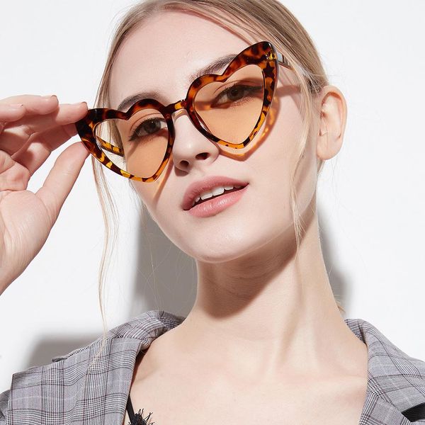 

mrwonder women fashion retro heart-shaped sunglasses uv400 outdoor sports traveling glasses, White;black