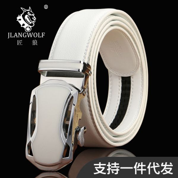 

mens fashion automatic buckle leather luxury male genuine leather strap belt ceinture homme white belt for men cinturones z005, Black;brown